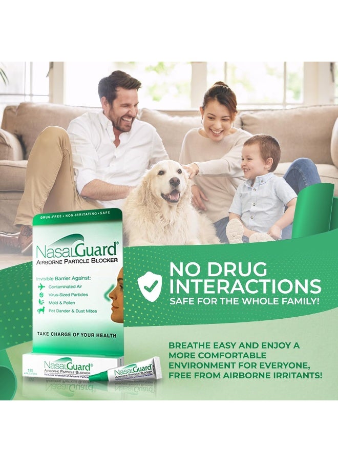NasalGuard Allergy Relief and Allergen Blocker Nasal Gel - Drug-Free and Proven Safe for Pollen Allergy Sufferers, Approved for Airplane Travel - Over 150 Applications Per Tube - Image 2